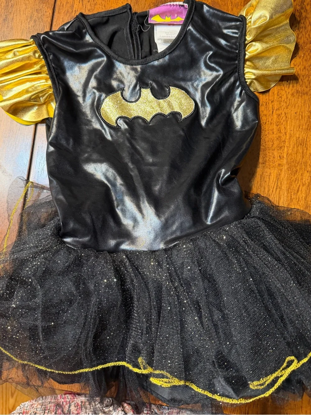 Rubies Black & Gold Bat Girl Costume Dress - Batgirl Tutu youth small
